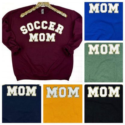 Soccer Mom Chenille Patch Sweatshirt