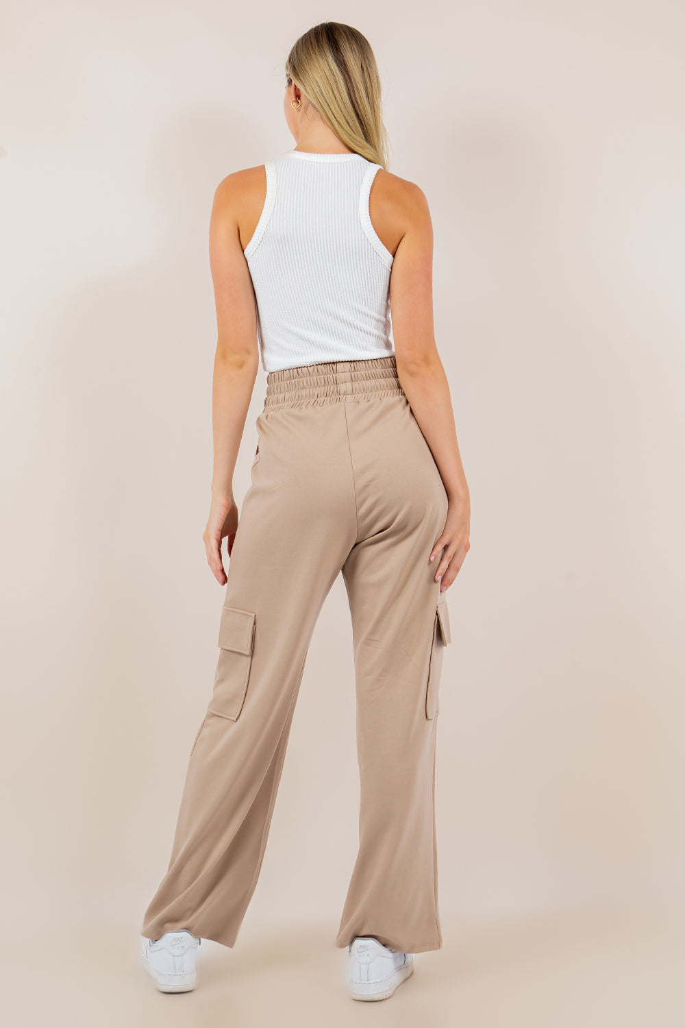 Ponte Stretch Cargo Pants In Five Colors