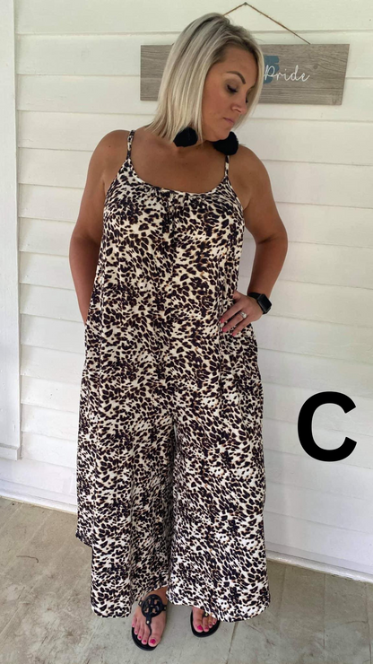 Relaxed Fit Jumpsuit in Assorted Prints