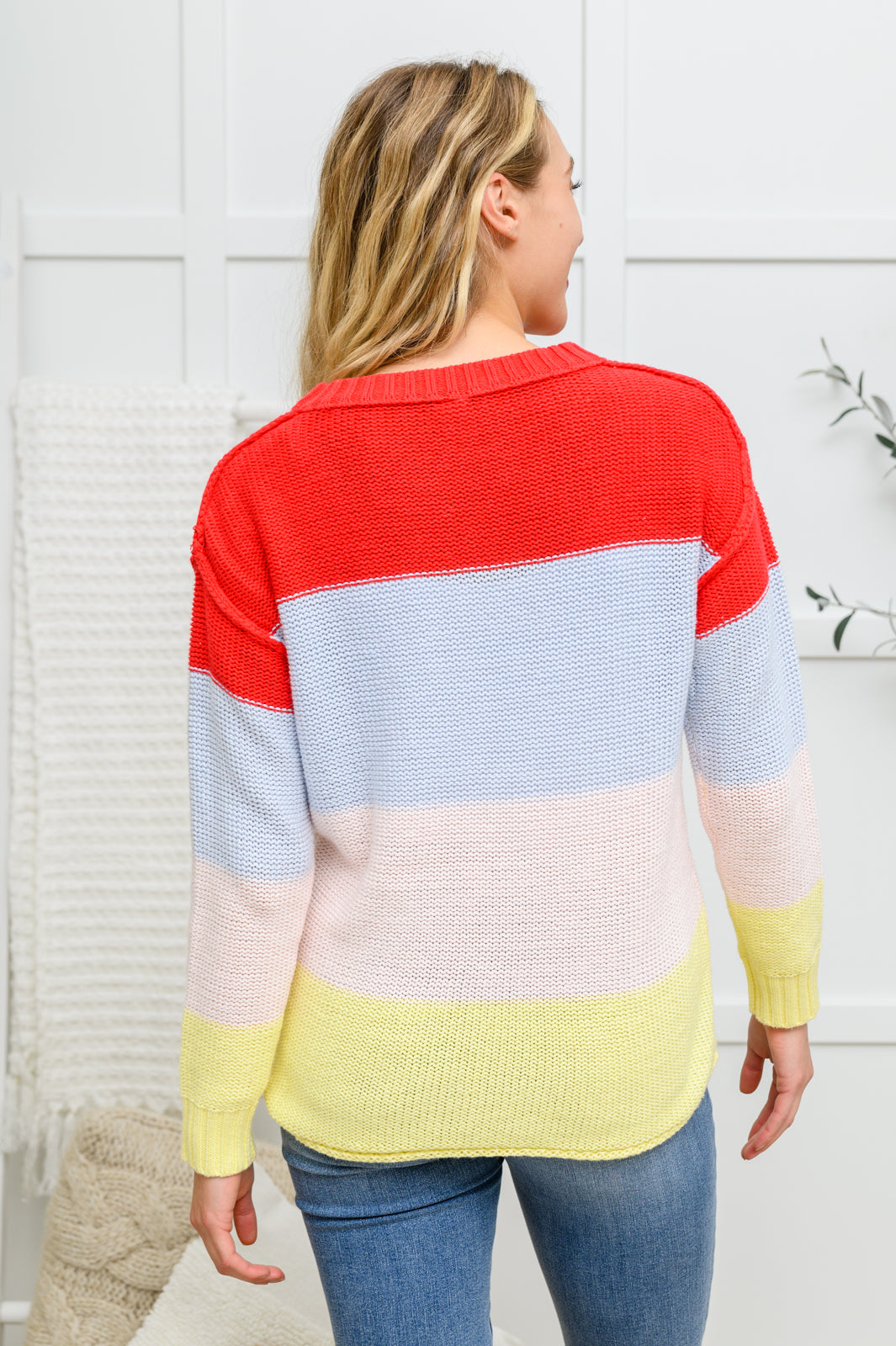 Bright Striped Knit Sweater