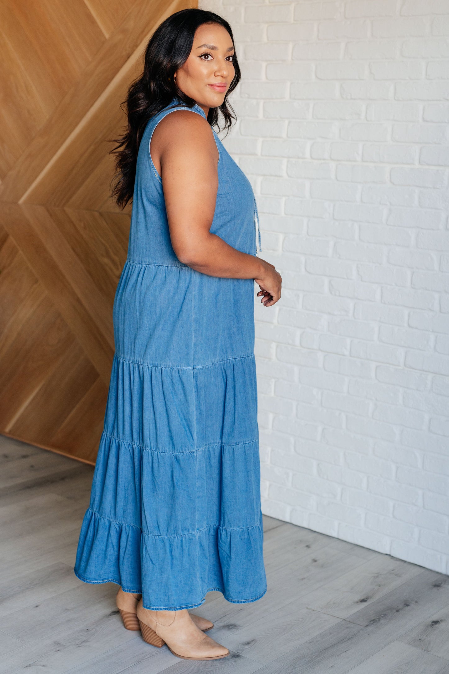 Perfect Choice Denim Maxi Dress