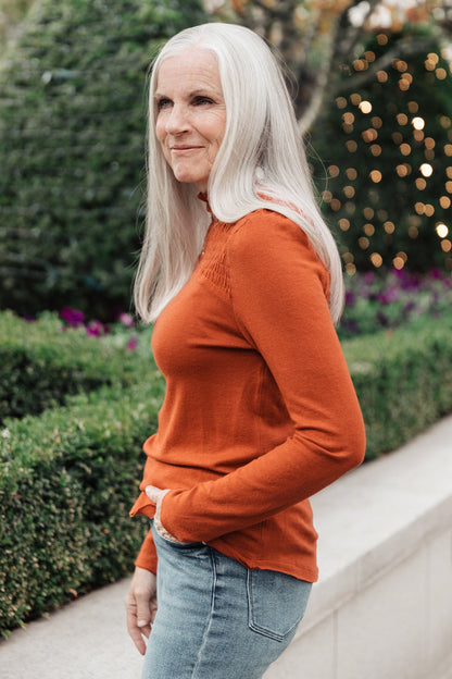 Stylin Girl Turtleneck in Rust