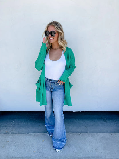 Reese Ribbed Cardigan in Seven Colors