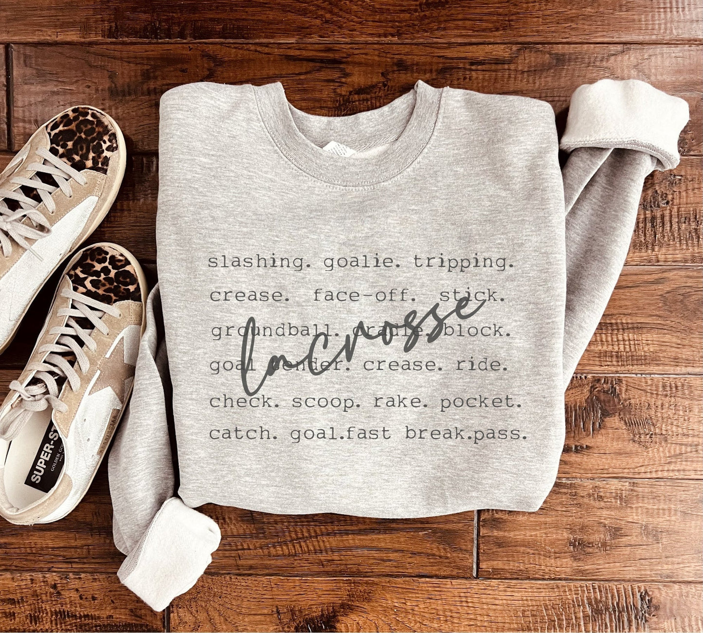 Lacrosse Words Sweatshirt in Two Colors